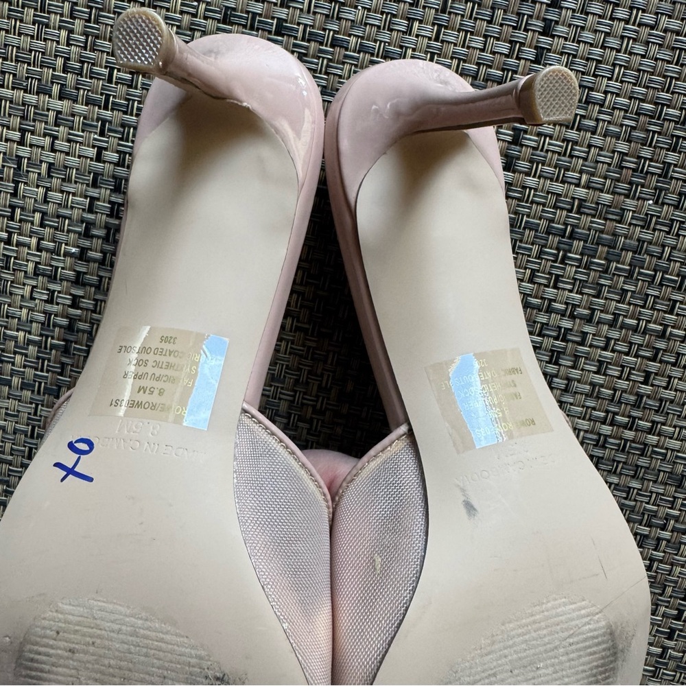 NEW Steve Madden Rowe Peep Toe Sandal size 8.5 nude kitten heels - Picture 7 of 7